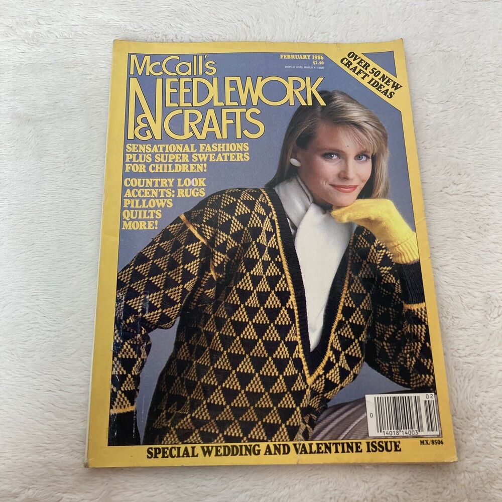 McCall's Needlework & Crafts Magazine February 1986 Crafts Knitting Sewing